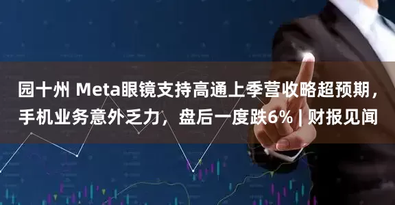 园十州 Meta眼镜支持高通上季营收略超预期，手机业务意外乏力，盘后一度跌6% | 财报见闻